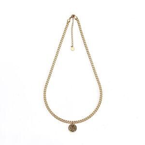 Mayamar Coin Curb Chain Necklace 24K Gold Plated NWT